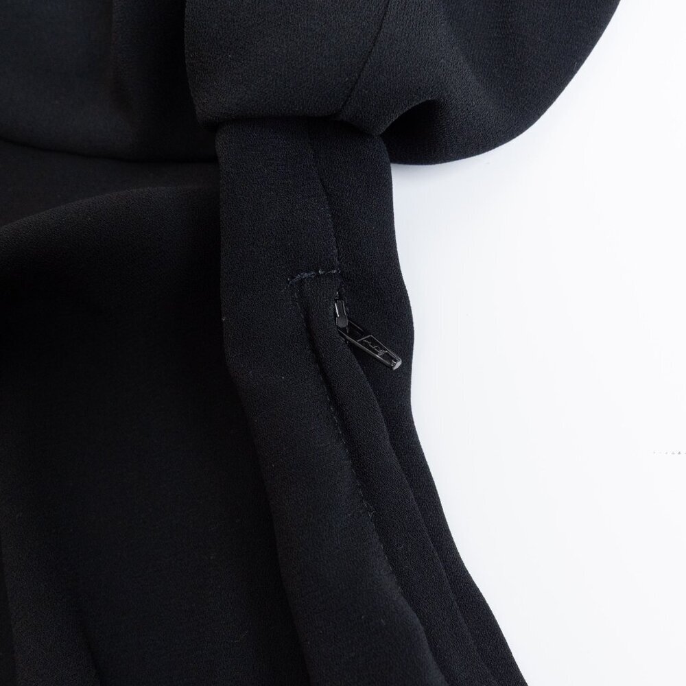 Coach 1941 Black Button Front Collared Shirt Dress Work Dark Academia - Picture 10 of 13